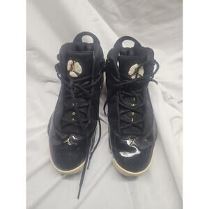 NIKE AIR JORDAN 6 RINGS BLACK METALLIC GOLD 322992-007 SIZE 11
